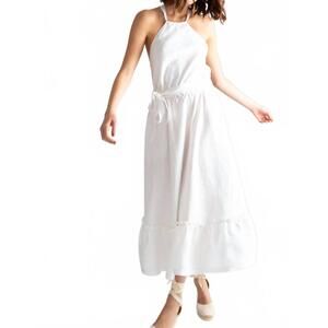 NEW MIGUELINA amanda open-back dress in pure white